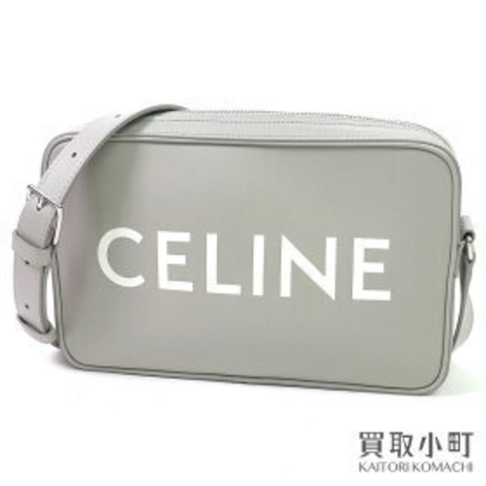 Celine Bag Logo Gray Messenger Leather - Picture 2 of 7